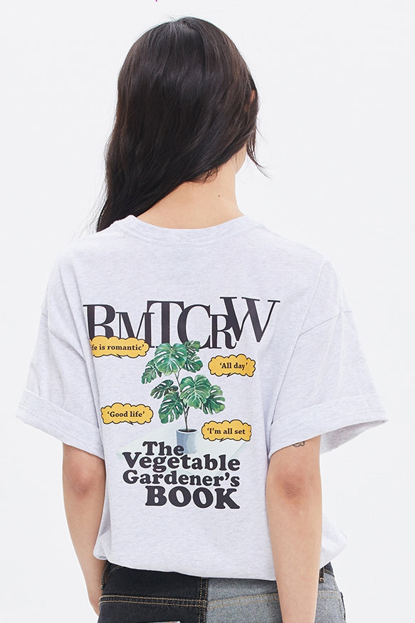 ROMANTIC CROWN(로맨틱 크라운) VEGETABLE GARDNER TEE_LIGHT GREY
