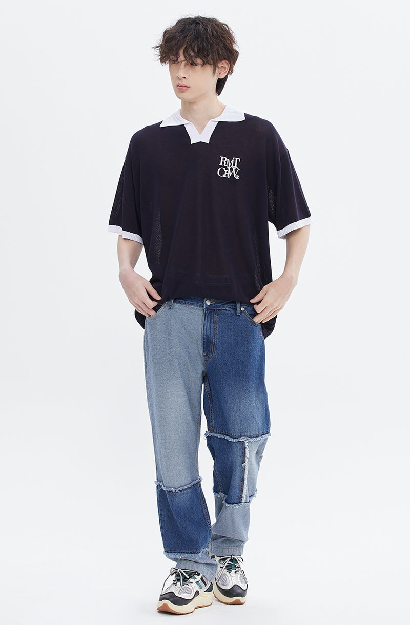 ROMANTIC CROWN(로맨틱 크라운) RECENT LOGO POLO SHIRT_NAVY