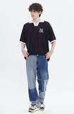 ROMANTIC CROWN(ロマンティック クラウン) RECENT LOGO POLO SHIRT_NAVY