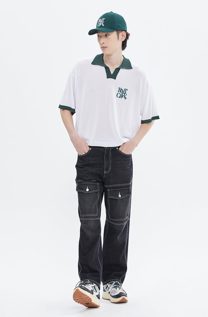 ROMANTIC CROWN(로맨틱 크라운) RECENT LOGO POLO SHIRT_WHITE