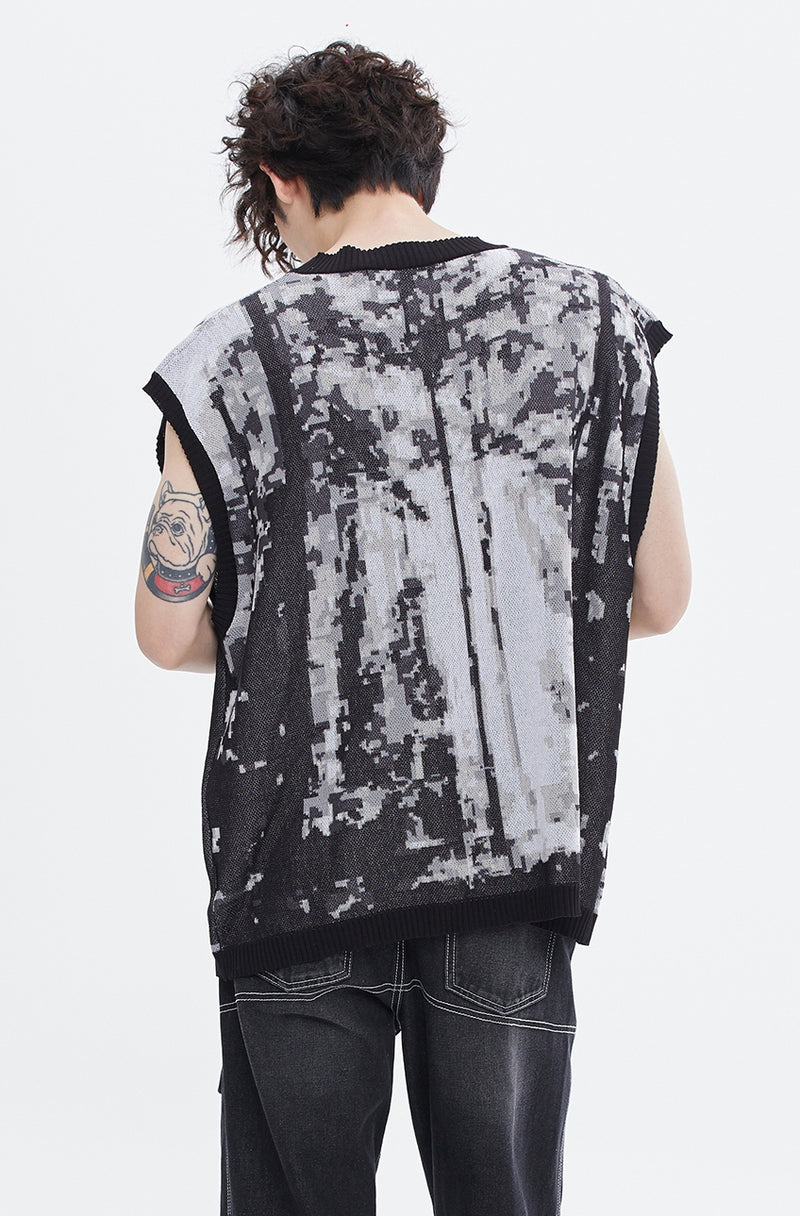 ROMANTIC CROWN(로맨틱 크라운) FOREST KNIT VEST_BLACK