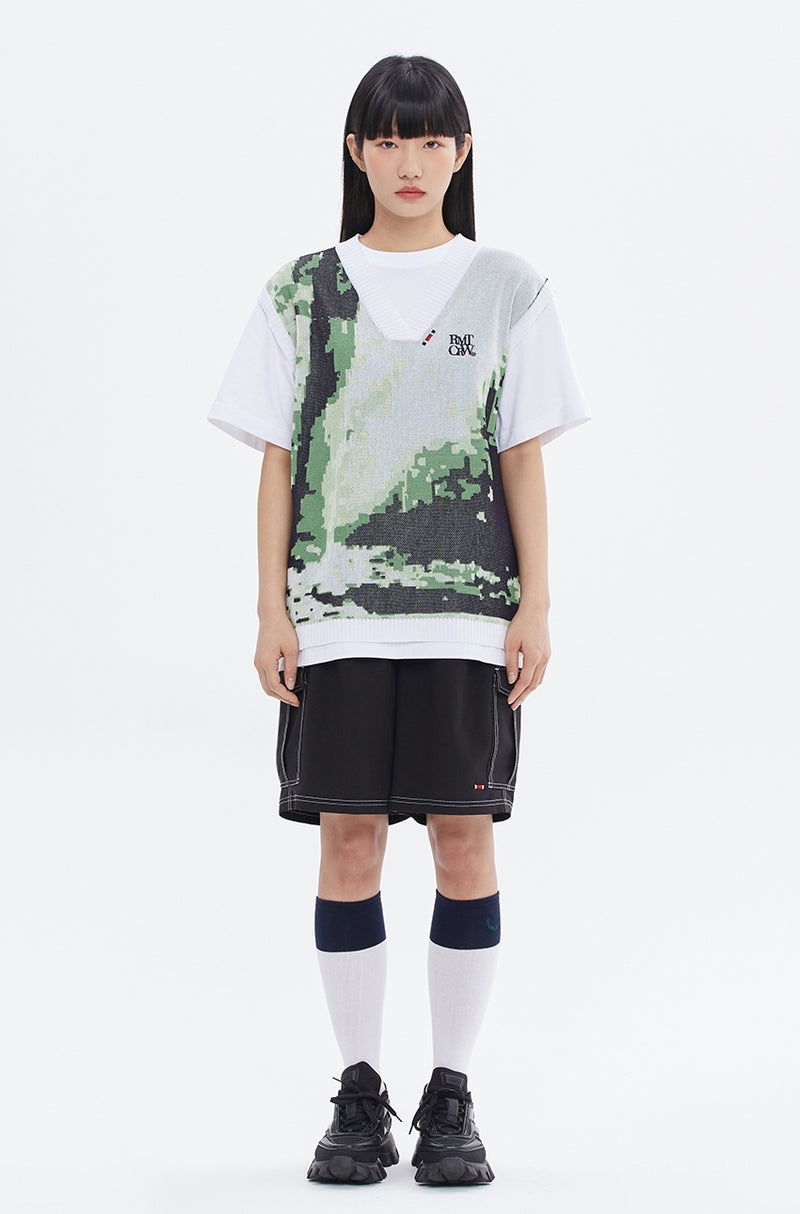 ROMANTIC CROWN(로맨틱 크라운) FOREST KNIT VEST_WHITE