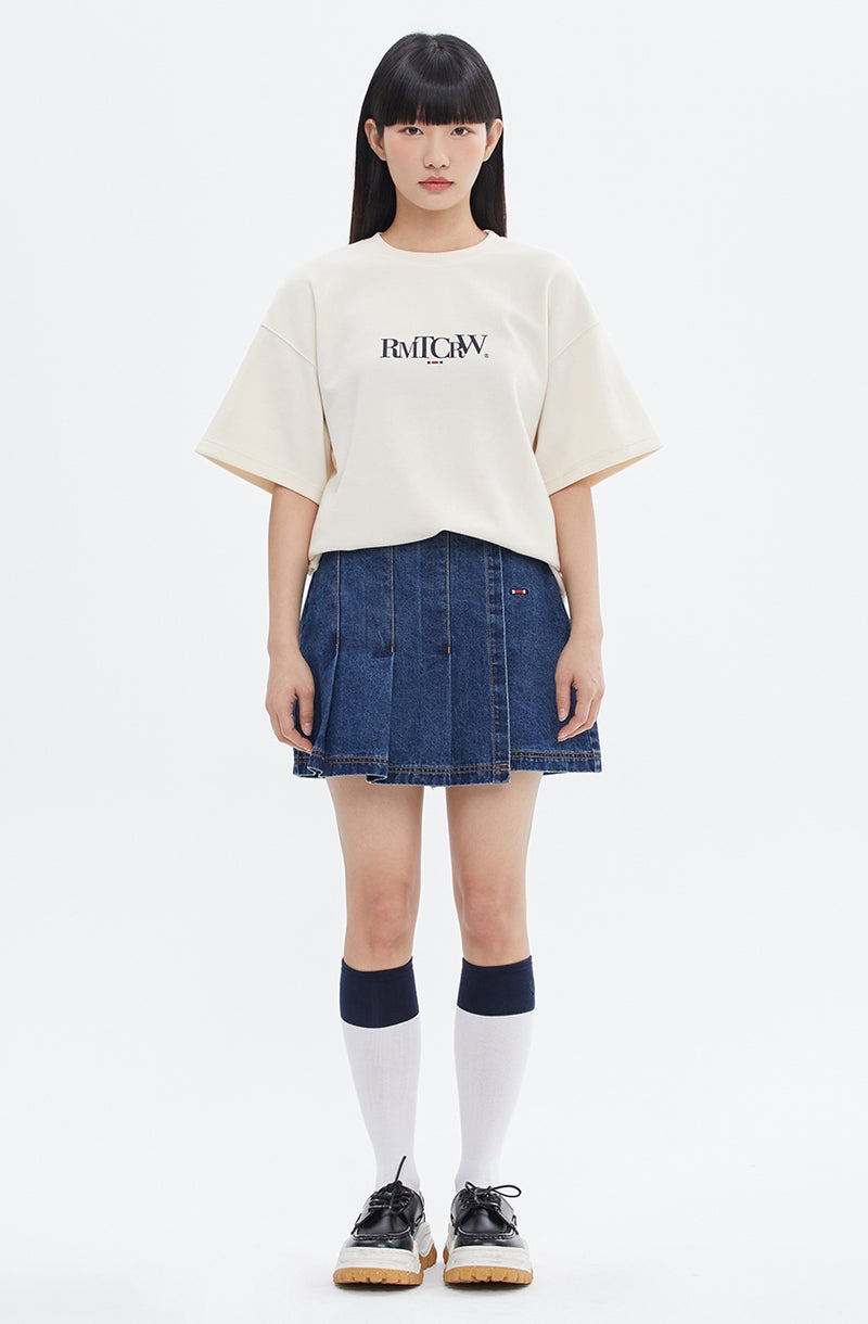 ROMANTIC CROWN (로맨틱 크라운) HEAVY COTTON LOGO TEE_OATMEAL