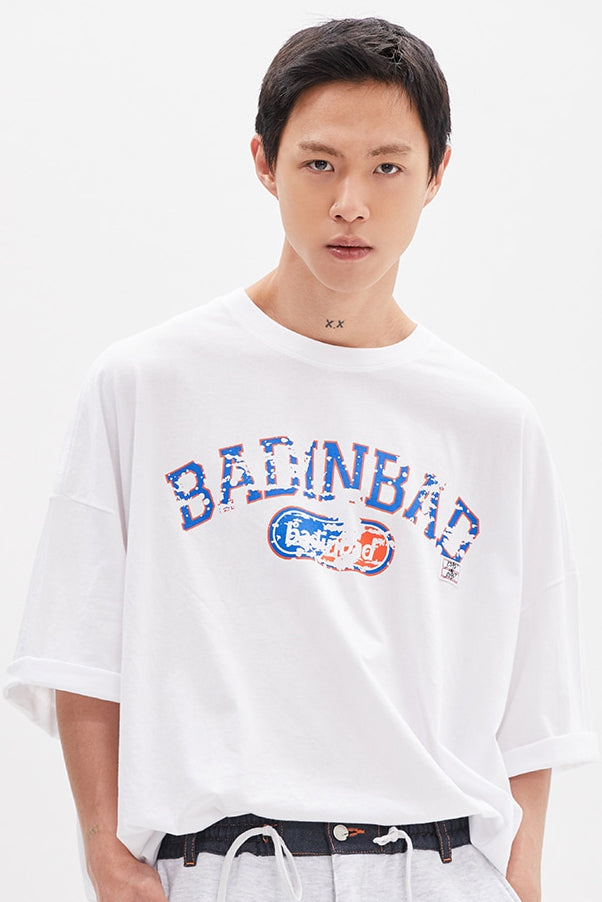 ベドインベド(BADINBAD) ENDURING LOGO TEE_WHITE