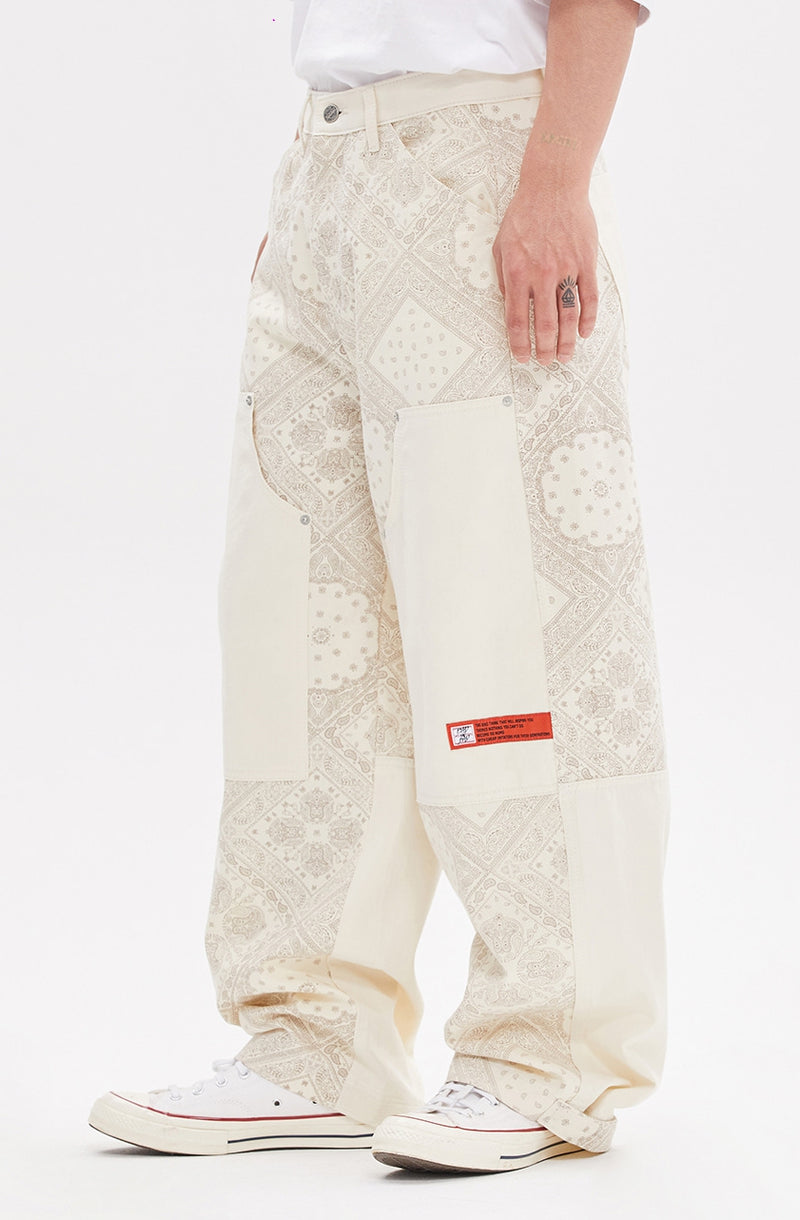 ベドインベド(BADINBAD) PAISLEY POCKET PANTS_OATMEAL