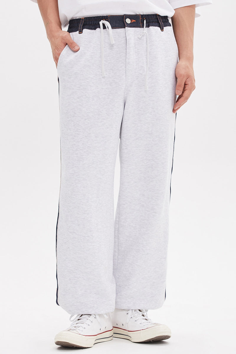 ベドインベド(BADINBAD) SIDE LINE PANTS_LIGHT GREY