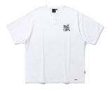ROMANTIC CROWN(ロマンティック クラウン) HENRY NECK LOGO TEE_WHITE