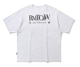 ROMANTIC CROWN(ロマンティック クラウン) HENRY NECK LOGO TEE_LIGHT GREY