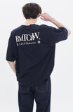 ROMANTIC CROWN(ロマンティック クラウン) HENRY NECK LOGO TEE_NAVY