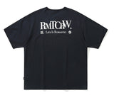 ROMANTIC CROWN(ロマンティック クラウン) HENRY NECK LOGO TEE_NAVY