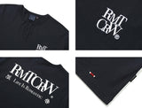 ROMANTIC CROWN(ロマンティック クラウン) HENRY NECK LOGO TEE_NAVY