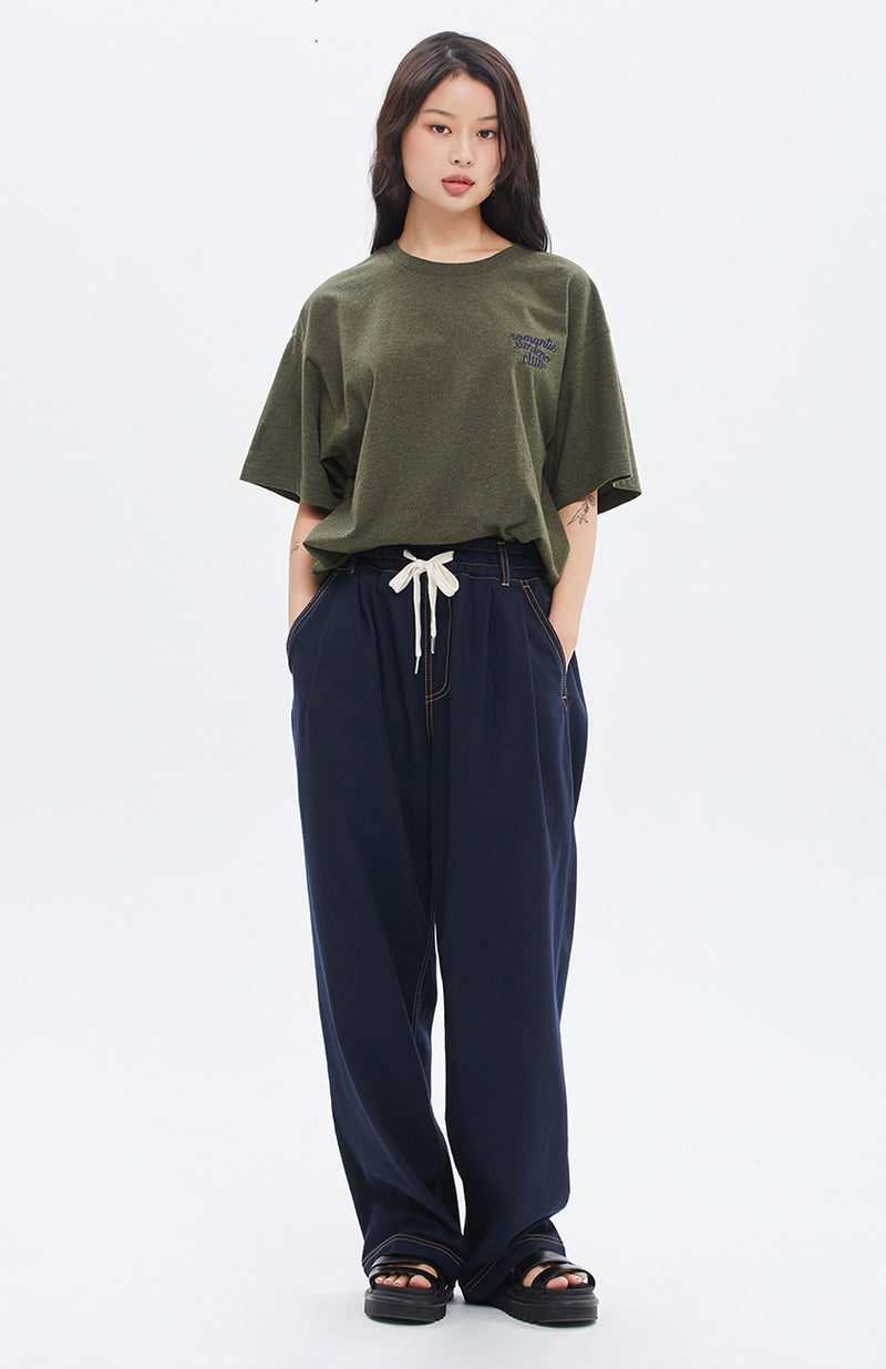 ROMANTIC CROWN(로맨틱 크라운) SELVAS TEE_MELANGE KHAKI