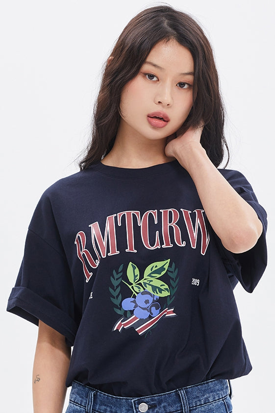 ROMANTIC CROWN(로맨틱 크라운) GARDENING BERRY TEE_NAVY