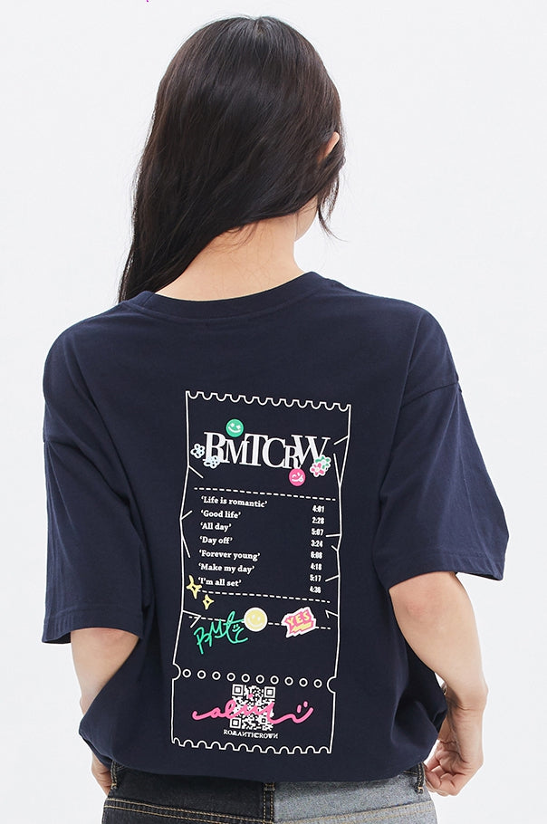 ROMANTIC CROWN(로맨틱 크라운) TAKE SLOGAN TEE_NAVY