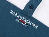 ROMANTIC CROWN(ロマンティック クラウン) STRIPE KNIT POLO_BLUE