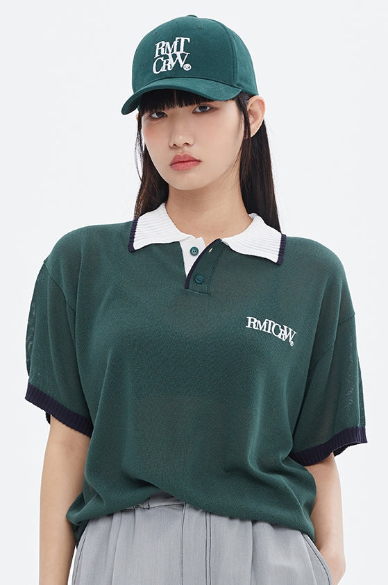 ROMANTIC CROWN(로맨틱 크라운) RECENT LOGO KNIT POLO_GREEN