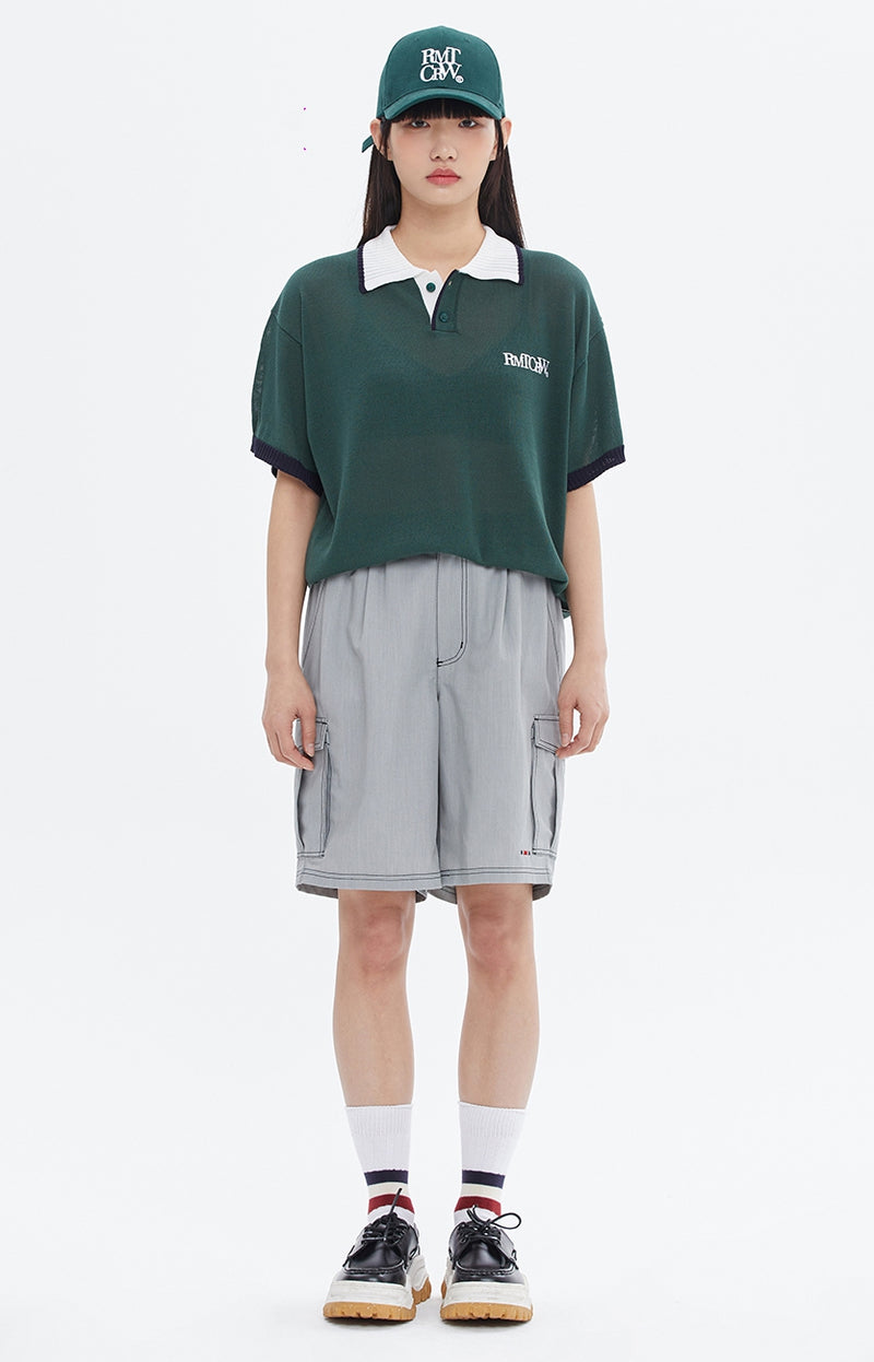 ROMANTIC CROWN(로맨틱 크라운) RECENT LOGO KNIT POLO_GREEN