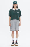ROMANTIC CROWN(ロマンティック クラウン) RECENT LOGO KNIT POLO_GREEN