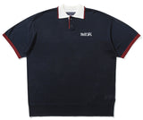 ROMANTIC CROWN(ロマンティック クラウン) RECENT LOGO KNIT POLO_NAVY