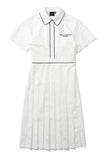 ROMANTIC CROWN(ロマンティック クラウン) PLEATS SUMMER DRESS_WHITE