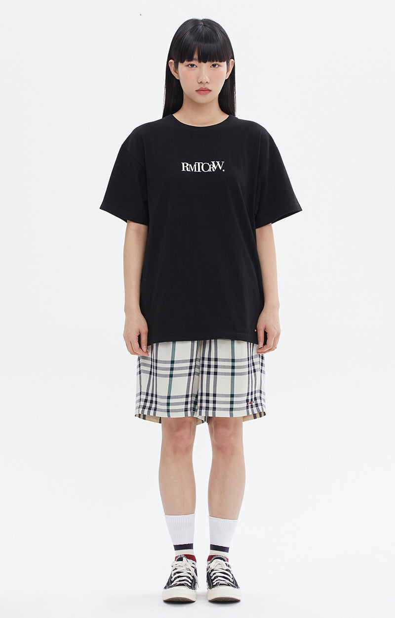 ROMANTIC CROWN(로맨틱 크라운) RECENT ESSENTIAL LOGO TEE_BLACK