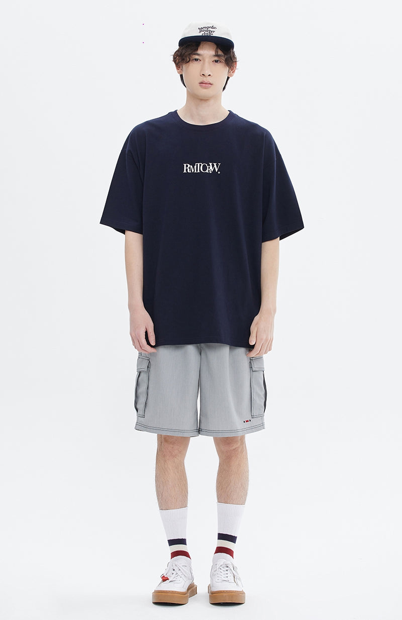 ROMANTIC CROWN(로맨틱 크라운) RECENT ESSENTIAL LOGO TEE_NAVY