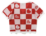 TARGETTO(ターゲット) CHECKERBOARD CARDIGAN_RED