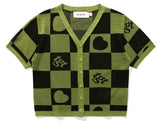 TARGETTO(ターゲット) CHECKERBOARD CARDIGAN_GREEN