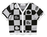 TARGETTO(ターゲット) CHECKERBOARD CARDIGAN_BLACK