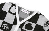 TARGETTO(ターゲット) CHECKERBOARD CARDIGAN_BLACK