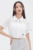 TARGETTO(ターゲット) WRINKLE CROP SHIRT_WHITE