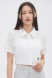 TARGETTO(ターゲット) WRINKLE CROP SHIRT_WHITE