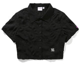 TARGETTO(ターゲット) WRINKLE CROP SHIRT_BLACK