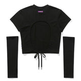 TARGETTO(ターゲット) BACK STRING WARMER TEE SHIRT_BLACK