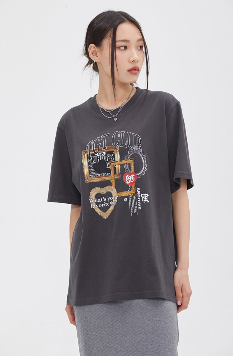 TARGETTO(ターゲット) FRAME TEE SHIRT_CHARCOAL