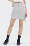 TARGETTO(ターゲット) ASHMETRY LACE UP SKIRT_LIGHT GREY