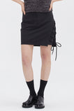 TARGETTO(ターゲット) ASHMETRY LACE UP SKIRT_BLACK