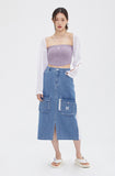 TARGETTO(ターゲット) TWO TONE RIB TUBE TOP_MELANGE PURPLE