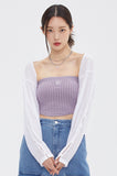 TARGETTO(ターゲット) TWO TONE RIB TUBE TOP_MELANGE PURPLE