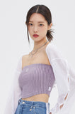 TARGETTO(ターゲット) TWO TONE RIB TUBE TOP_MELANGE PURPLE