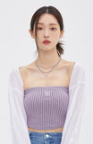 TARGETTO(ターゲット) TWO TONE RIB TUBE TOP_MELANGE PURPLE