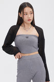 TARGETTO(ターゲット) TWO TONE RIB TUBE TOP_CHARCOAL