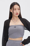 TARGETTO(ターゲット) TWO TONE RIB TUBE TOP_CHARCOAL