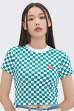 TARGETTO(ターゲット) CHECKERBOARD SLIM TEE SHIRT_GREEN