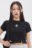 TARGETTO(ターゲット) SLIT SLIM TEE SHIRT_BLACK