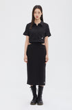 TARGETTO(ターゲット) SLIT LONG SKIRT_BLACK