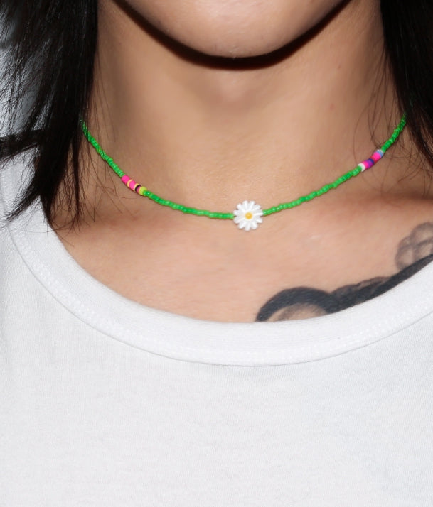 BLACKPURPLE (ブラックパープル) Noted flower Necklace