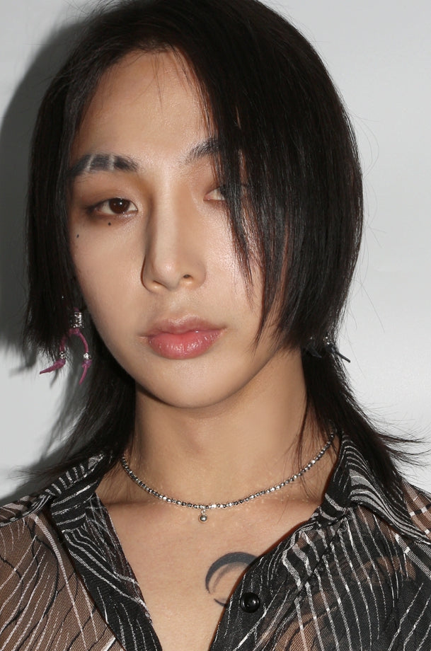 BLACKPURPLE (ブラックパープル) Silver Ball Pendant Necklace