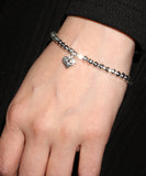 BLACKPURPLE (ブラックパープル) Silver Ball Pendant Bracelet