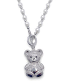 BLACKPURPLE (ブラックパープル) cozy bear pearl ball chain necklace
